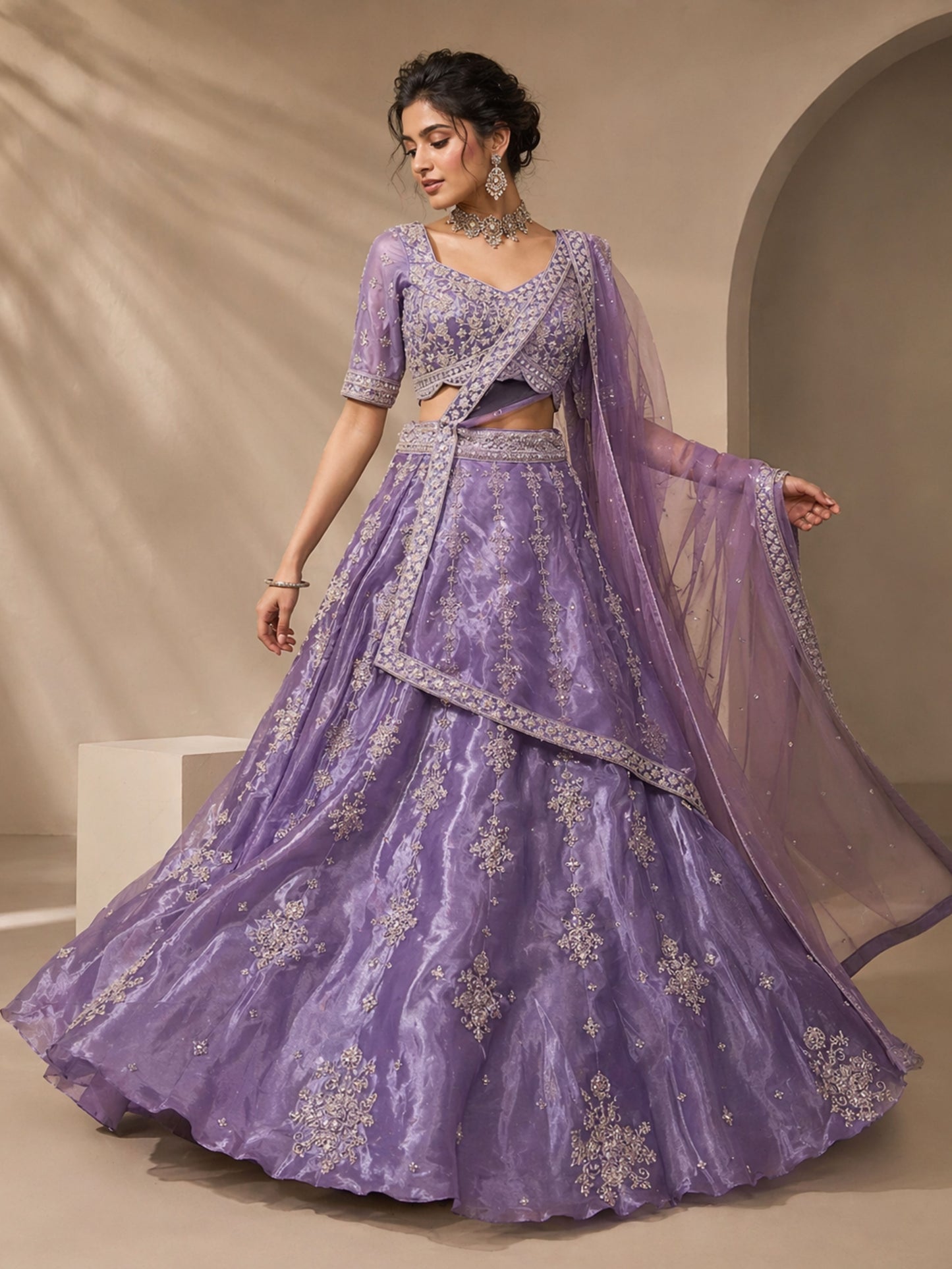 Moonlight Lavender Lehenga