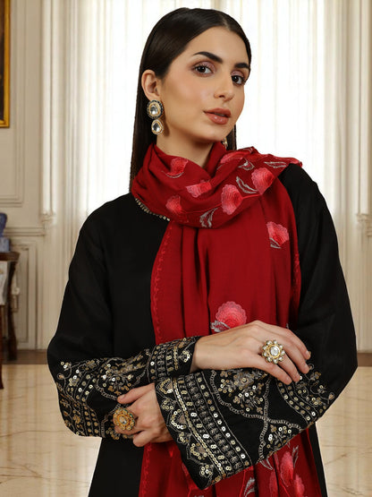 Wool Embroidered Stole