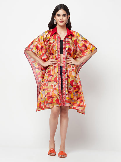 Orange Cotton Shrug Cover Up