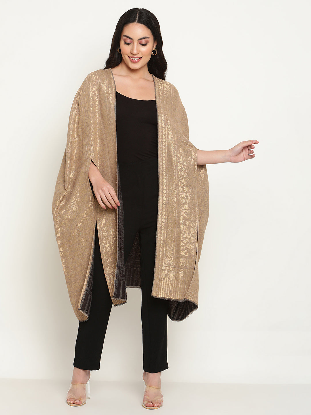 Golden Pure Wool Cape