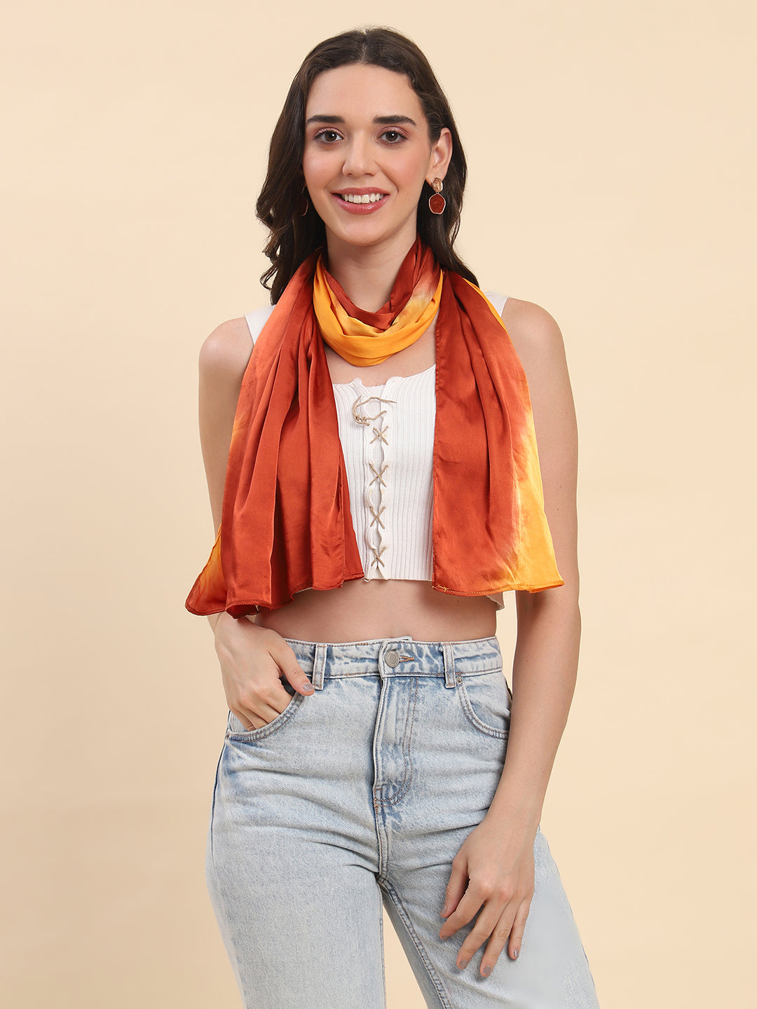 Ombré Shaded Satin Scarf