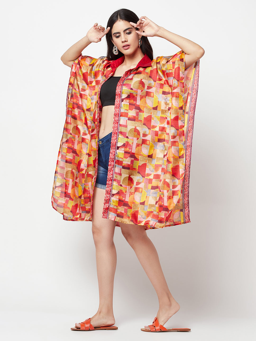 Orange Cotton Shrug Cover Up