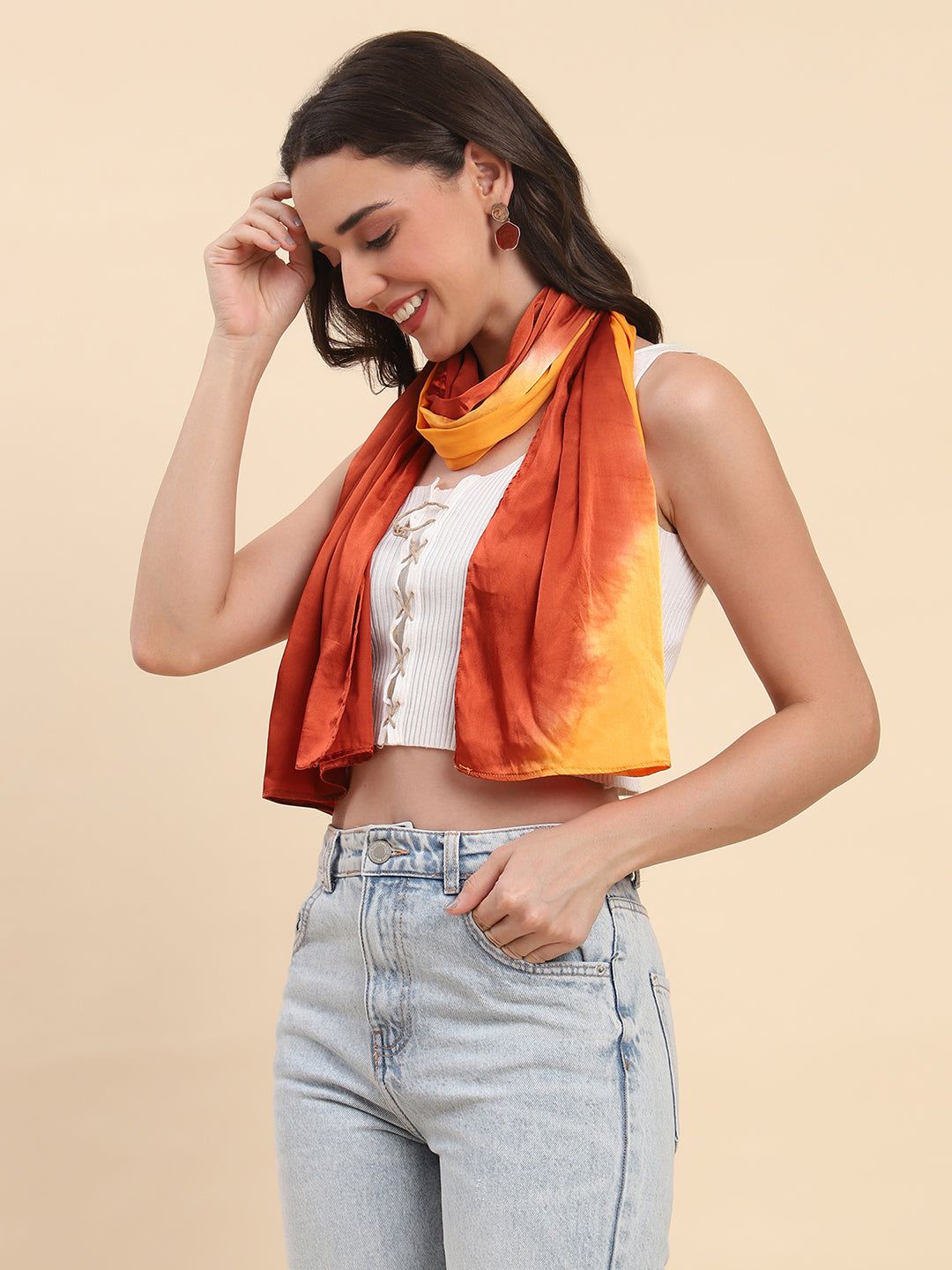 Ombré Shaded Satin Scarf