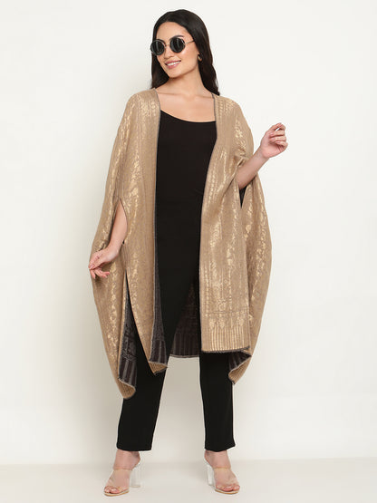 Golden Pure Wool Cape