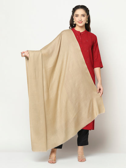 Solid Plain Beige Shawl