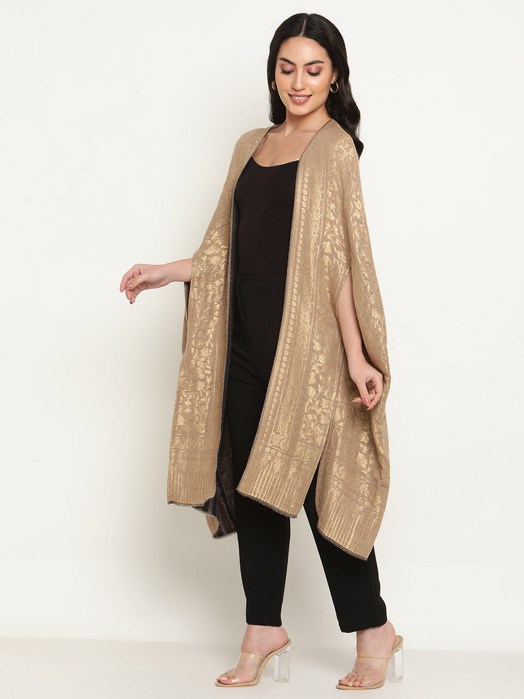 Golden Pure Wool Cape