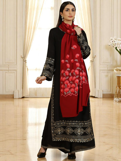 Wool Embroidered Stole