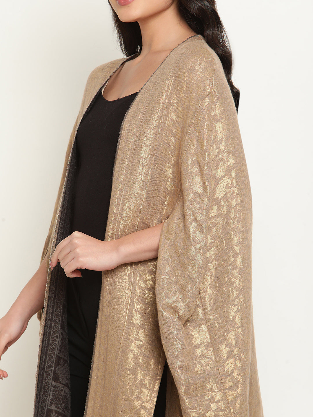 Golden Pure Wool Cape
