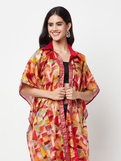 Orange Cotton Shrug Cover Up