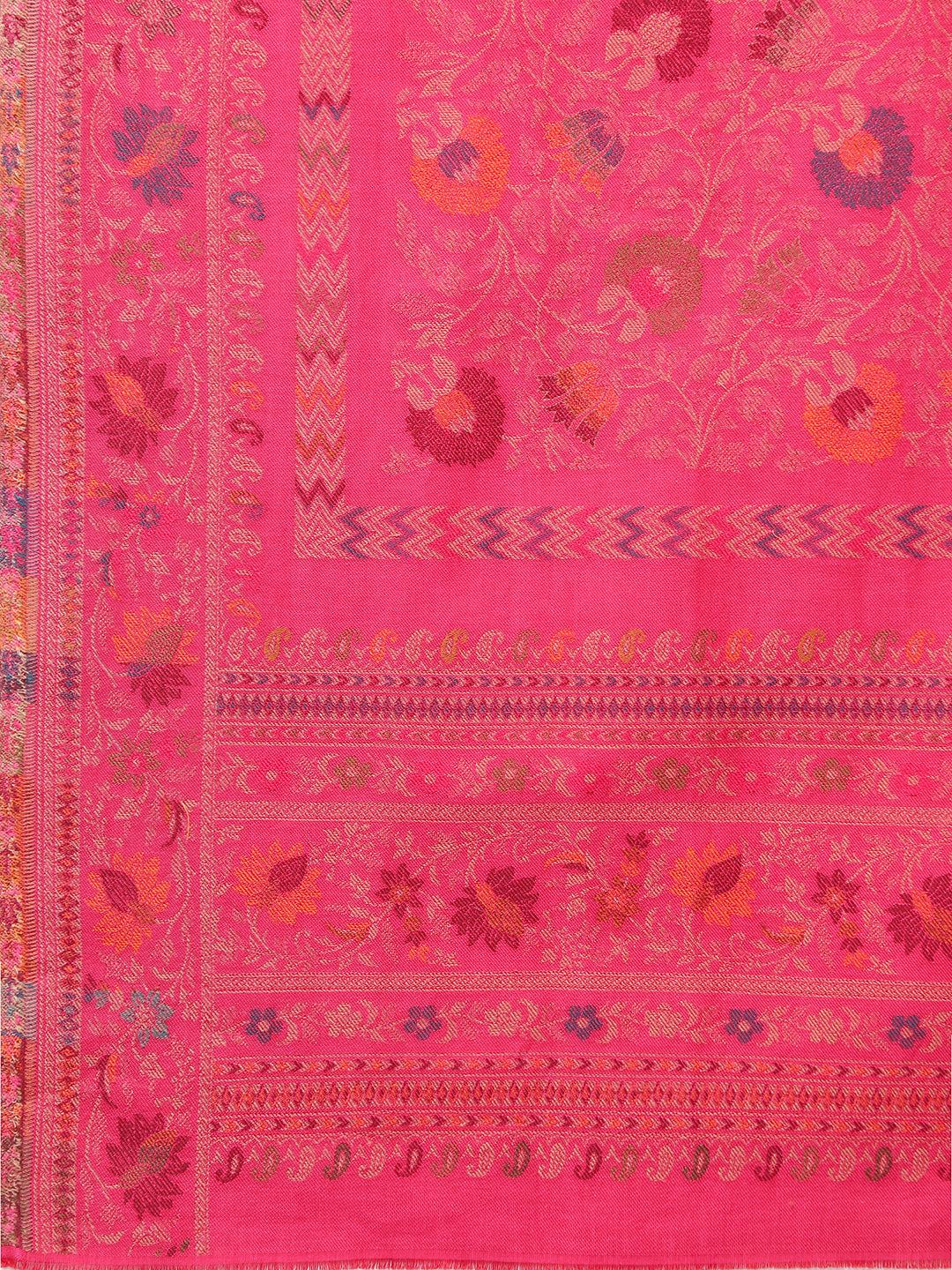 Floral Woven Shawl Pink