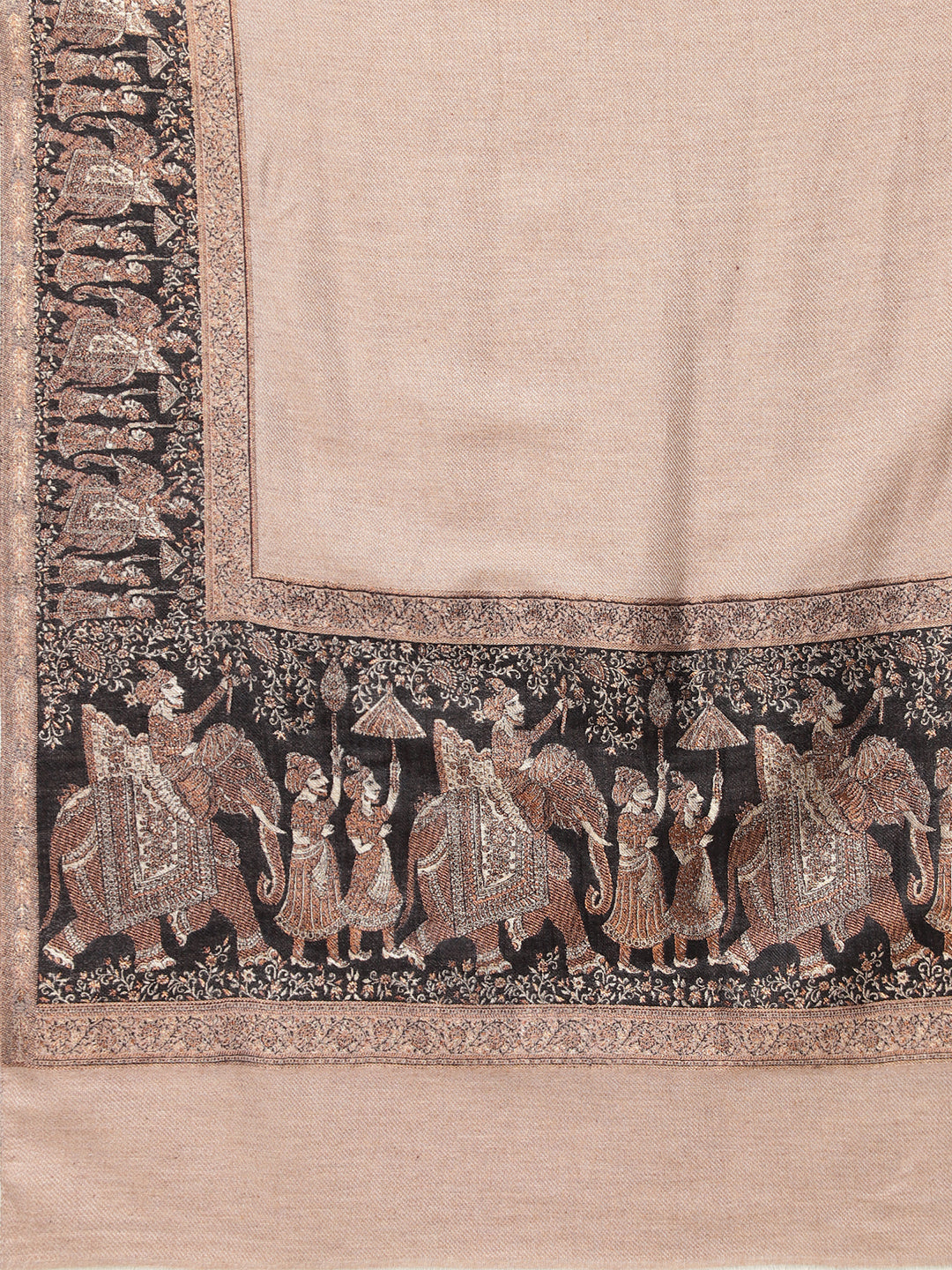 Golden Woven Contrast Border