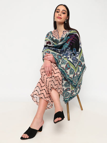 Dragon Figure Woven Stole