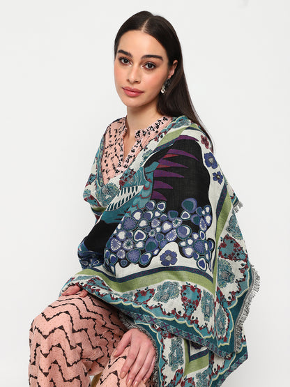 Dragon Figure Woven Stole