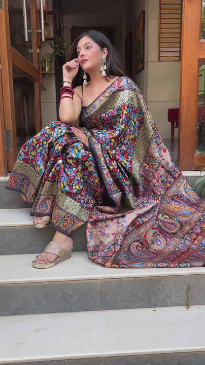 Kani Design Woven Kashmiri Saree